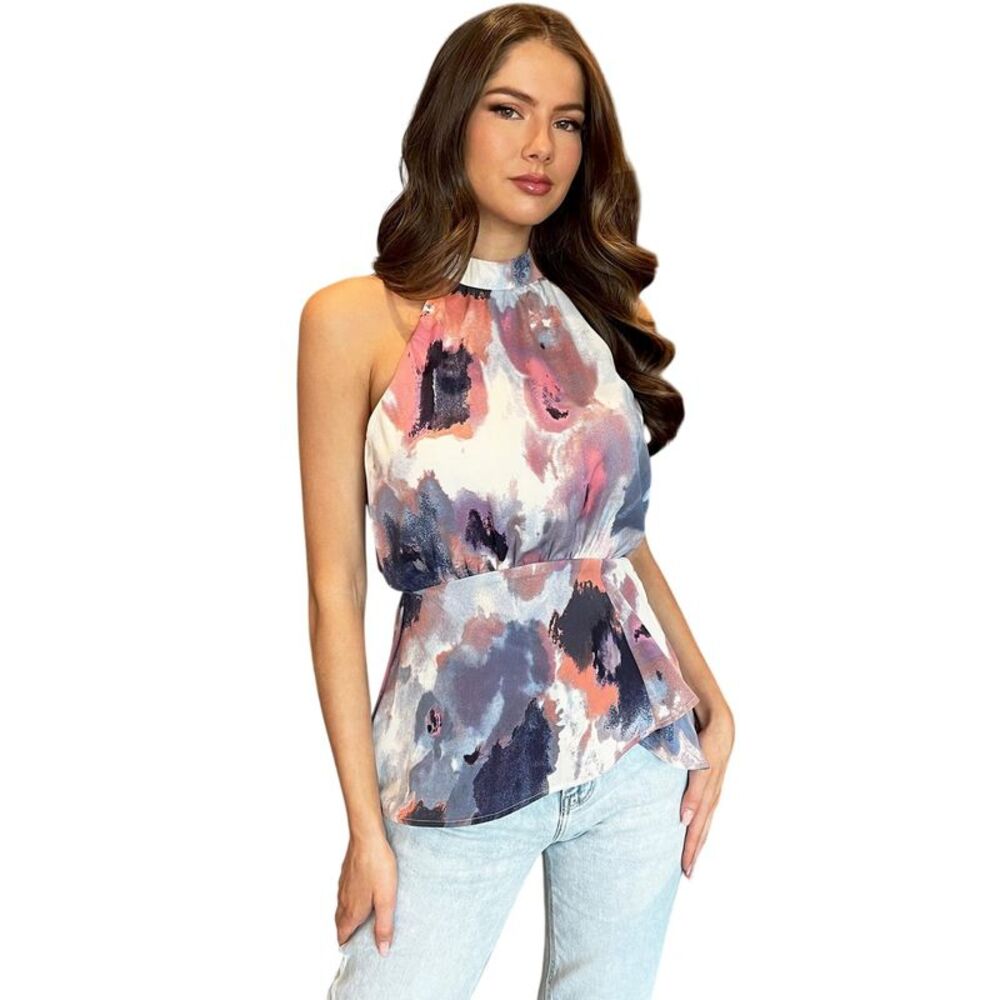 AX Paris Womens/Ladies Smudge Halter Top / Multicolored